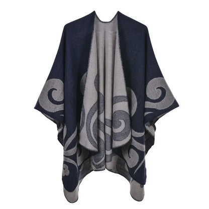 Winter Fashion Poncho Women Capes Scarf Imitation Cashmere Ladies Scarves Warm Shawls Wraps Woman Ponchos Bufanda Mujer Foulard