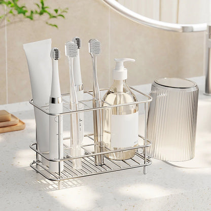 Toothbrush Holder For Bathroom - Stainless Steel Toothpaste Holder Stand, For Electric Toothbrush Stand Organizer Accessories