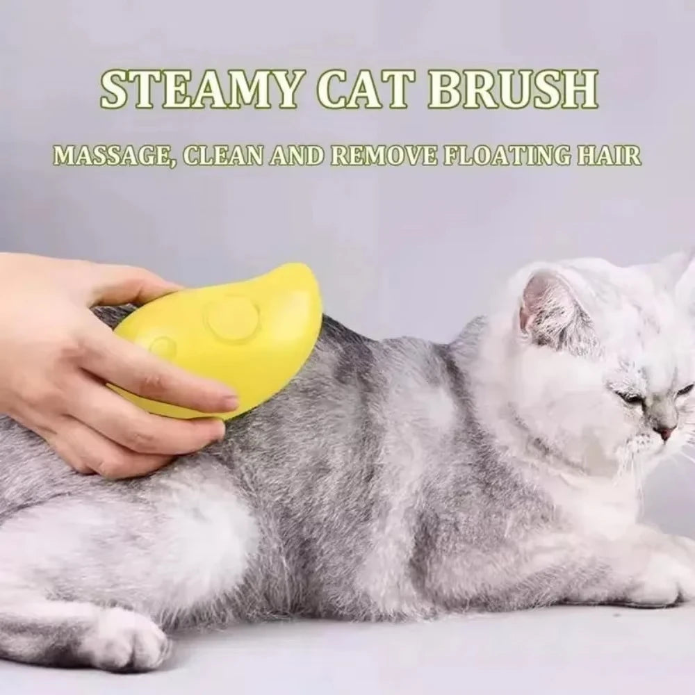 Pet Grooming Cat Brush Electric Spray Water Spray Kitten Dog Comb Soft Silicone Depilation Cats Bath Hair Brush Grooming Supplie