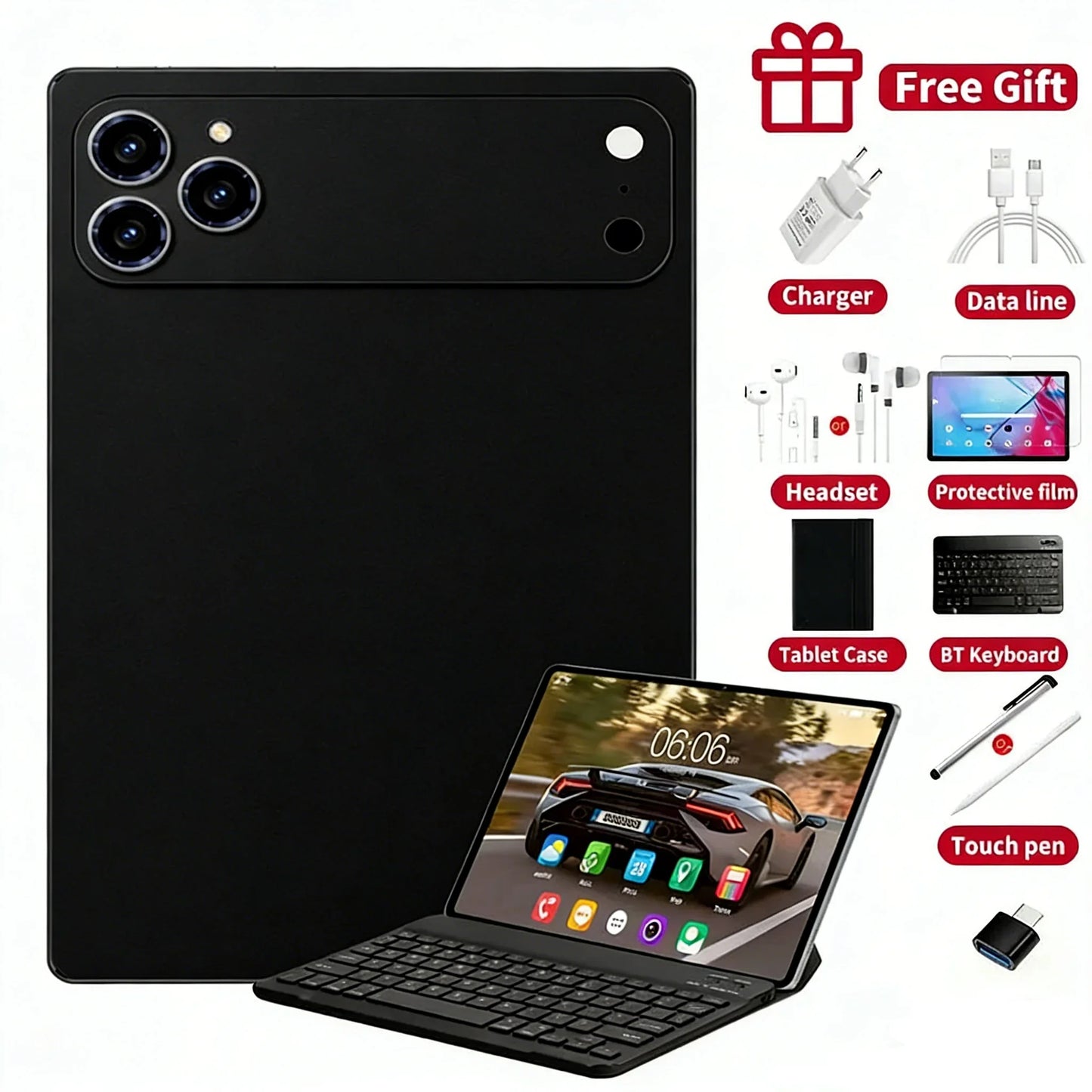 2026 Pad 17 Pro Max Tablet PC 11 Inch 24GB 2T Android16 Snapdrago 8gen3 5G Dual SIM Call WIFI 20000mAh Tablet Face Recognition