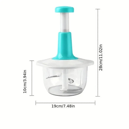 Manual Food Chopper Vegetable Chopper Hand Press Household Garlic Press Multifunctional Meat Grinder for Fruits Veggies Salad