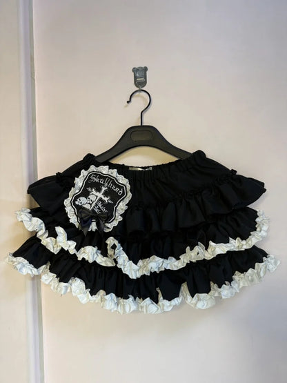 Original Design Spring Summer New Sle Women's f-length Puffy Skirt with Se Pants Cake-aped Gown High-waist Loose Fit