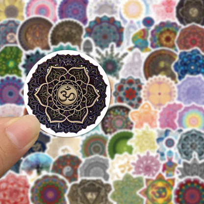 60pcs Mandala Flower Yoga Stickers Waterproof Decals for Yoga Mats & Water Bottles RecordingYourLife Store