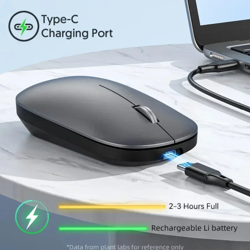 Lenovo Wireless Mouse Type-C Charging Portable Office Silent Click Ergonomic Universal Laptop Lightweight Office Game No-Noise