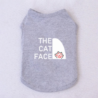 1 Pc Pet Vest, Text Print Summer Breathable Cat Clothing, Siamese, Ragdoll Silver Tabby vest