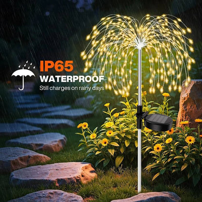 Solar Fireworks Lights ,Outdoor Waterproof Solar Garden Lights ,8 Lighting Modes Solar Lamp for Christmas Wedding Yard Decor
