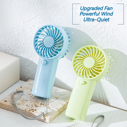 Portable Handheld Mini Fan for Summer Cooling Compact Desk Fan with Strong Airflow Simple Design Ideal for Outdoor travel Use