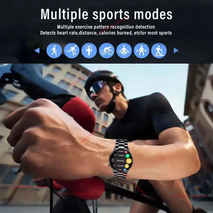 2026 New Smart Watch Men AMOLED HD Screen GPS Motion Trajectory Heart Rate Bluetooth Calls SmartWatch Waterproof For Android iOS