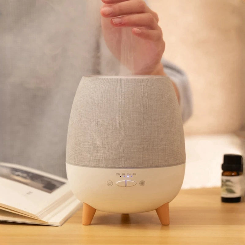 Elektrischer Aroma-Luftbefeuchter (300 ml) mit Fernbedienung, Ultraschall-Nebel und Nachtlicht