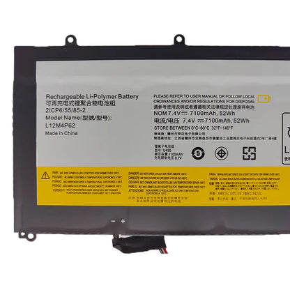 L12M4P62 7.4V 7100mAh 52Wh Laptop Battery For Lenovo IdeaPad U330 U430 U430P U530 U530P U330T 2ICP6/55/85-2 121500163 121500200