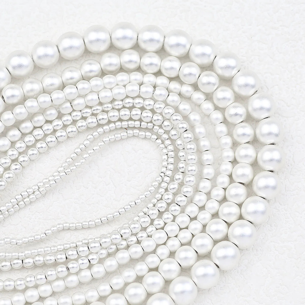 BTFBES 2-10mm Silver Color Round Beads Natural Stone Hematite Gem Non-magnetic Loose Ball For Jewelry Bracelet Necklace DIY 15''