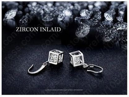 Hot Sale Big Promotion 925 Sterling Silver Jewelry Set Wedding Accessories Shiny Crystal Pendant Necklace Earrings