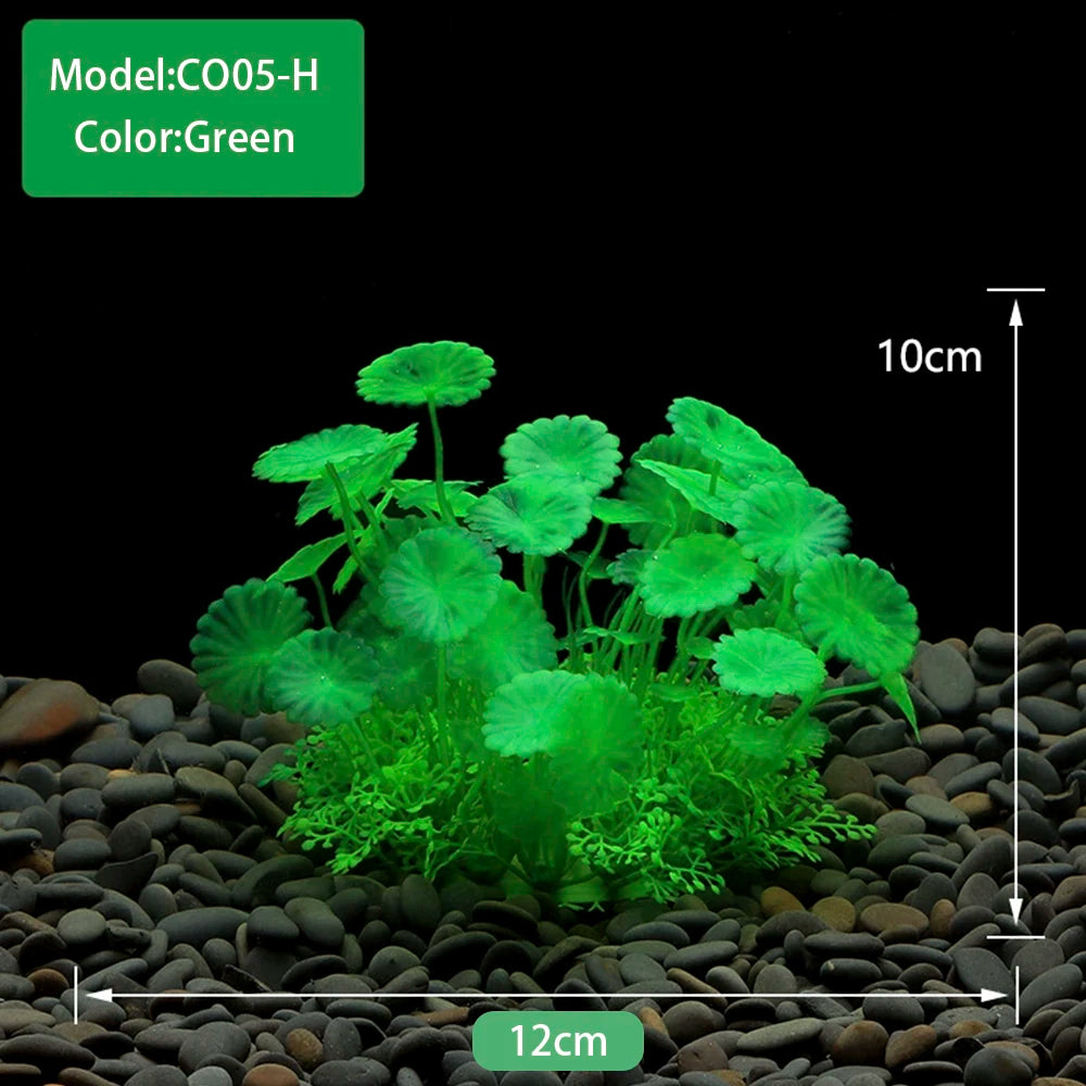 Artificial Underwater Plastic Plants Aquarium Fish Tank Aquatic Fake Shrub Green Weeds Water Grass Viewing Simulation Decoration