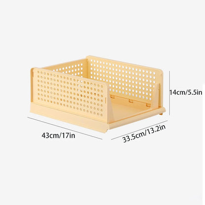 Clothing Storage Drawer, Large-capacity Foldable Storage Basket, Storage Box, Household Clothing Storage Drawer, Storage Shelf