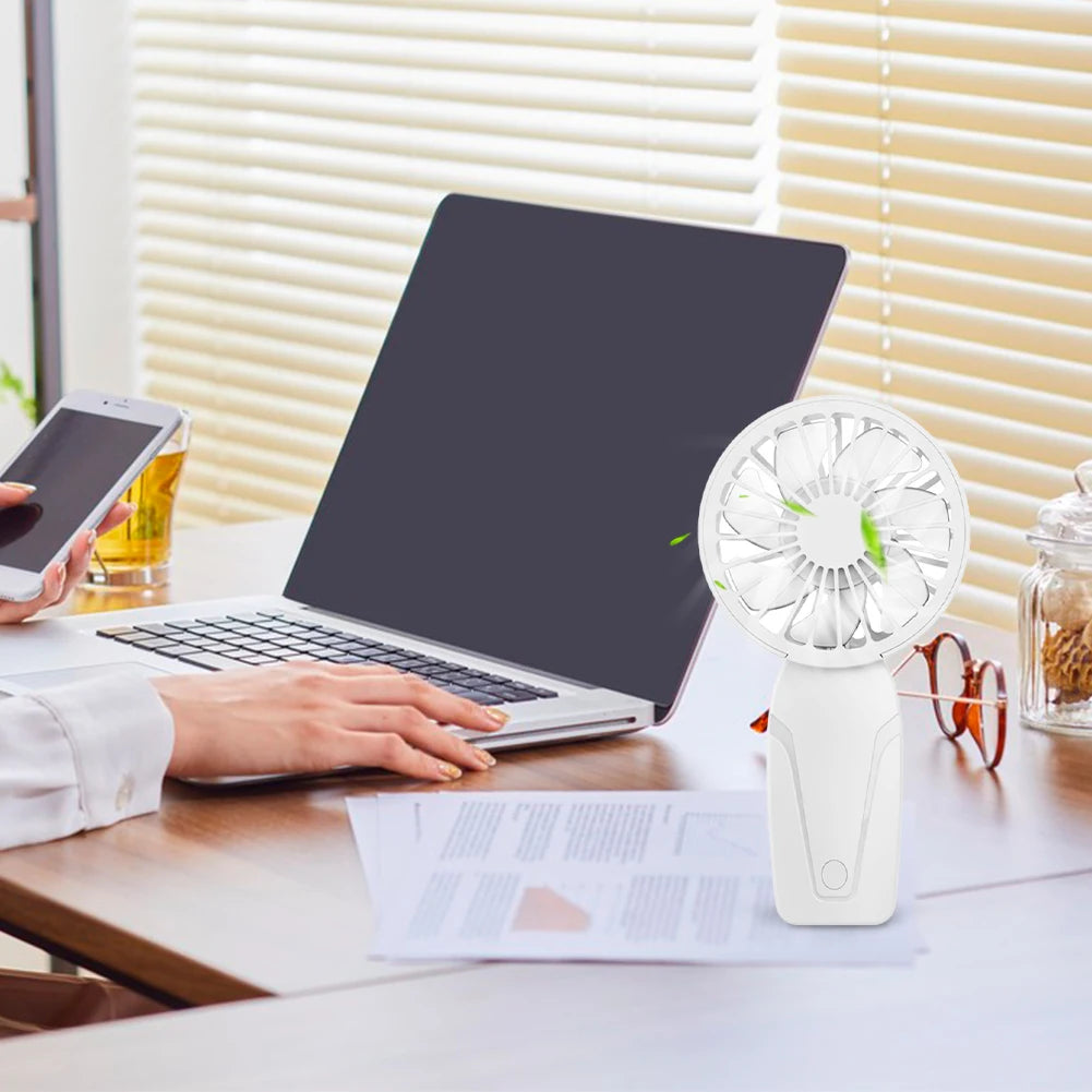 Portable Handheld Fan USB Rechargeable Personal Fan 3 Speeds Mini Fan for Home Office Travel and Outdoor Activities