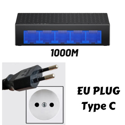 KeepLiNK 5-Port Network Ethernet Switch Plug and Play Unmanaged