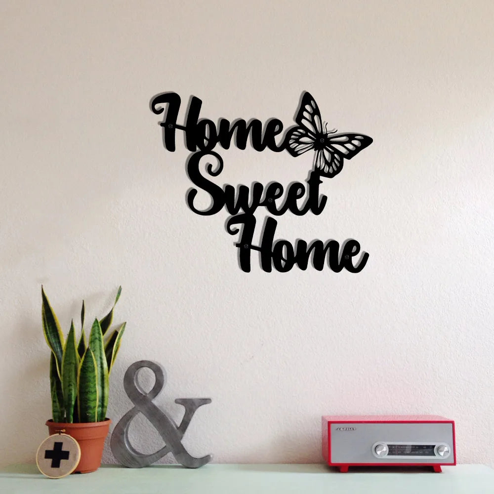 Home Sweet Home Signs Metal Wall Art to Hang Decorative Ornaments Room Decoration Rustic Decor