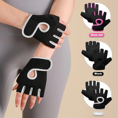 Workout Gloves for Men Women, Ventilated Sports Gym Gloves with Non-Slip Silicon Grip Great for Fitness, Weight Lifting, Cycling