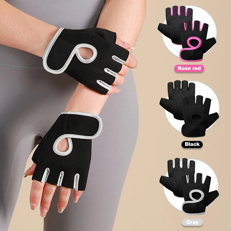 Workout Gloves for Men Women, Ventilated Sports Gym Gloves with Non-Slip Silicon Grip Great for Fitness, Weight Lifting, Cycling