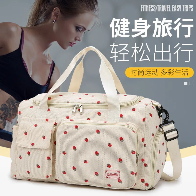 Travel Tote Bag Large Capacity Carry on Travel Bag with Shoe Compartment Sports Fitness Bags for Women Duffle Bags