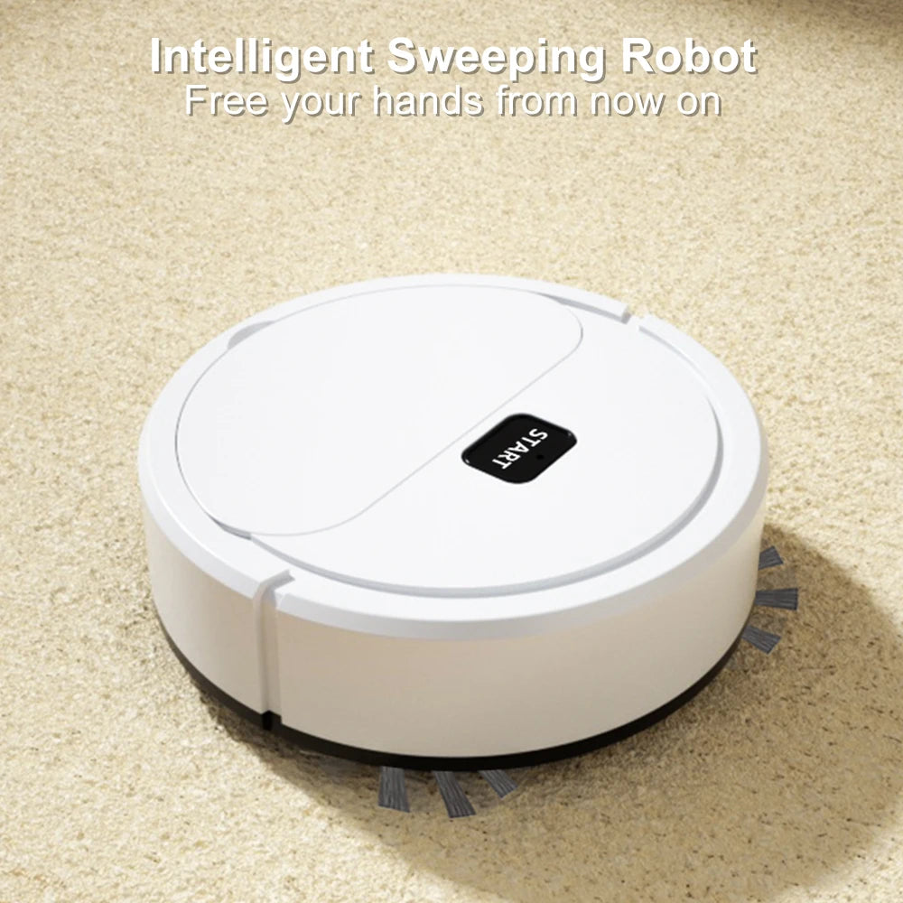 Robot aspirateur balai entièrement automatique, lave-sol, mini nettoyeur pour la maison, Lazybones, balai intelligent 3 en 1