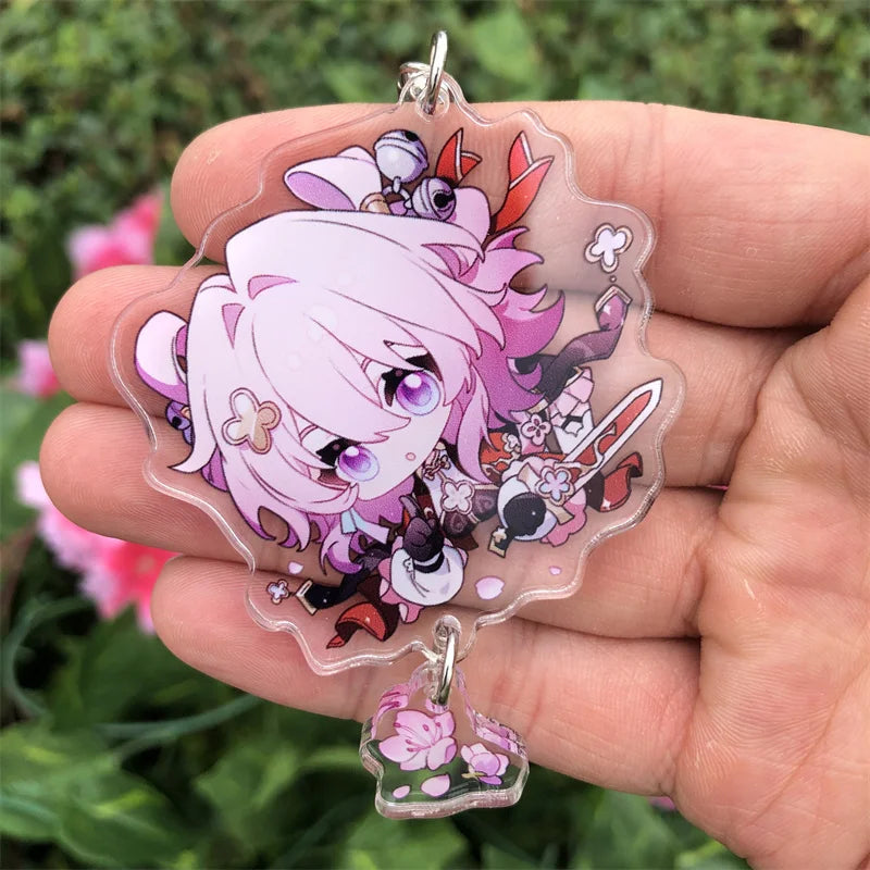Honkai: Star Rail Kafka March 7th Dan Heng Clara Pom-Pom Cosplay COSTUME Keychain Accessories Key Chain Pendant Prop Xmas Gift