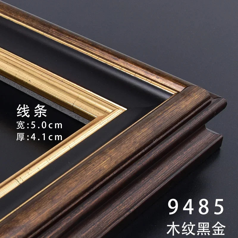 Gold Paint Frame Oil Paintings Wall Art Pictures Frames Embroidery Frame Home Decor Porta Retrato Digital Personalized Gift
