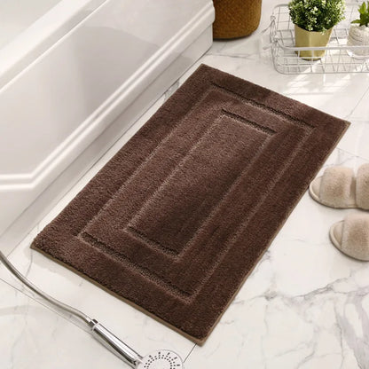Thickened Bathroom Absorbent Floor Mat Solid Color Back Jacquard Quick-Drying Foot Pad Soft and Skin-Friendly Floor Carpet