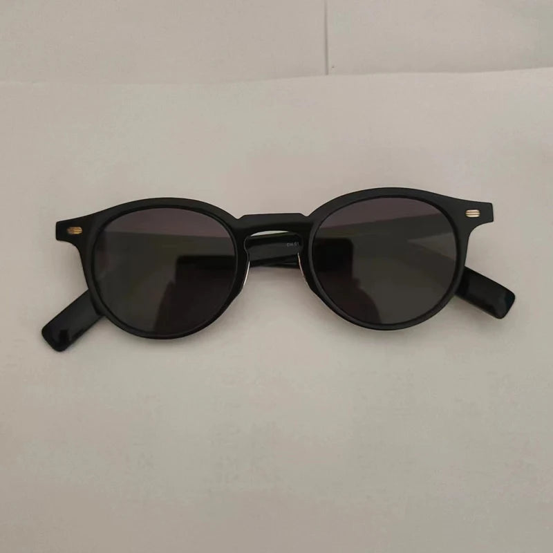 GAMBLE MONSHER Driving Sunglasses Women's UV Protection Large Small Faces Sunscreen Fashionable round Frame Glasses