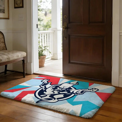 HHardcore Fashion Floor Mat Soft Flannel Absorbent Mat Non-Slip Rug Home Bedroom Bathroom