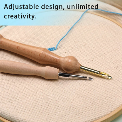 Cross Stich Punch Needles Embroidery Kits Yarn Embroidery Pen Crochet Knitting DIY Craft Stitching Sewing Tools Accessories