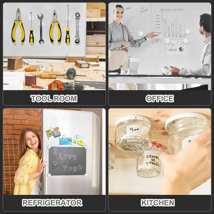 Neodymium Magnets with Double-Sided-Strong Adhesive Backed Round Magnet for Refrigerator,Crafts,Whiteboard,Kitchen,Home Office