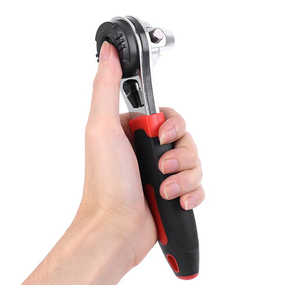 Universal Adjustable Ratcheting Wrench Multifunctional 6-22mm Screw Repair Hand Tools - Ratchet Wrench for Home Auto Repair