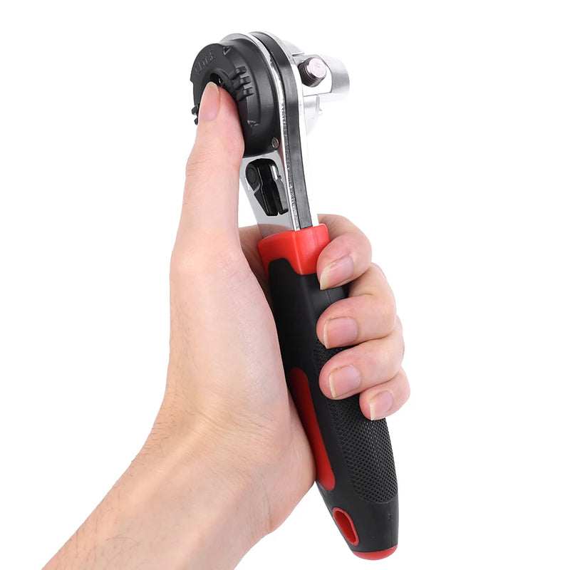 Universal Adjustable Ratcheting Wrench Multifunctional 6-22mm Screw Repair Hand Tools - Ratchet Wrench for Home Auto Repair