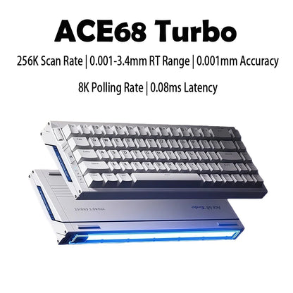 MCHOSE Ace68 Turbo Magnetic Switch Keyboard 16k Aluminium Alloy 0.001mm E-Sports Keyboard Ergonomics Low Delay Gamer Keyboards