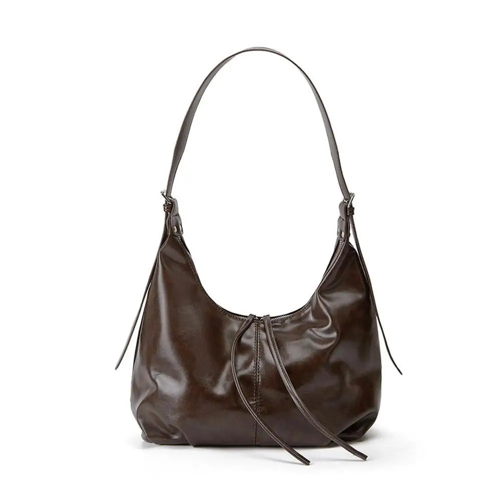 Korean Style tote bag Large Capacity Women's Crossbody Bag Casual Retro Single Shoulder Commuter Underarm Bag