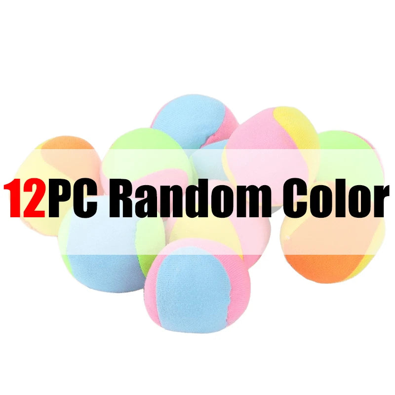 3-12PCS/Set Soft Hard Sticky Ball Balance Balls Mix Colors Lightweight Catch Chasing Games Home Park Playground Pet Supplies ZYF