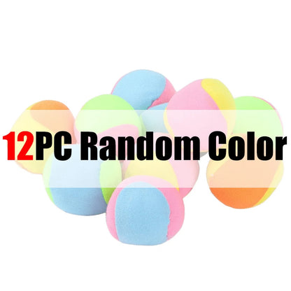 3-12PCS/Set Soft Hard Sticky Ball Balance Balls Mix Colors Lightweight Catch Chasing Games Home Park Playground Pet Supplies ZYF