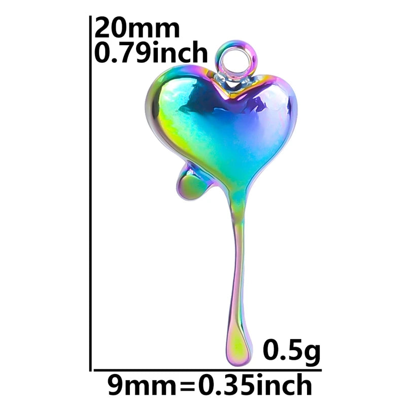 Color Brief Fashion Sense Of Design Pendant Mushroom Chain Heart-Shaped Feather Plant Rose  Marine Dolphin Pendants Diy Jewelry