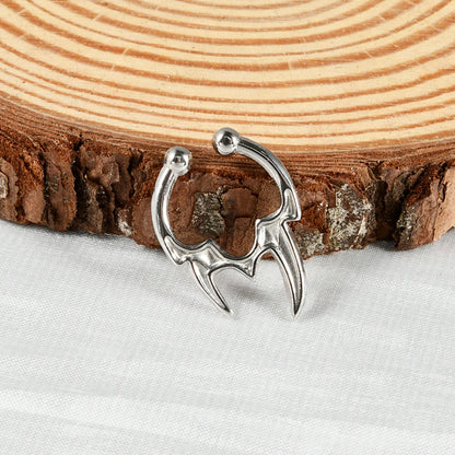 5-1PCS Stainless Steel Non Piercing Nose Clip Cone Bull Punk Unique Fake Nose Septum Ring Non-pierced Body Jewelry Unisex
