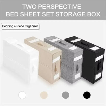 Foldable Closet Storage Bins Air And Dust Resistant Folding Bed Linen Organizer Window Clothes And Sheets Storage Box