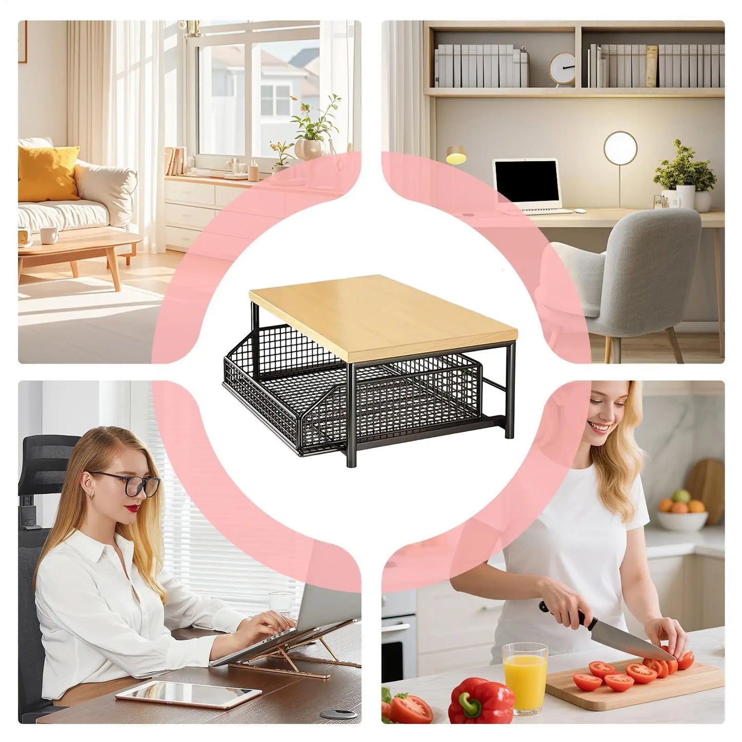 Kitchen Storage Shelves Vertical 2-Tier Organizer Rack Household Organizer Shelves for Pantry Kitchen Bathroom Garage Shower Bar