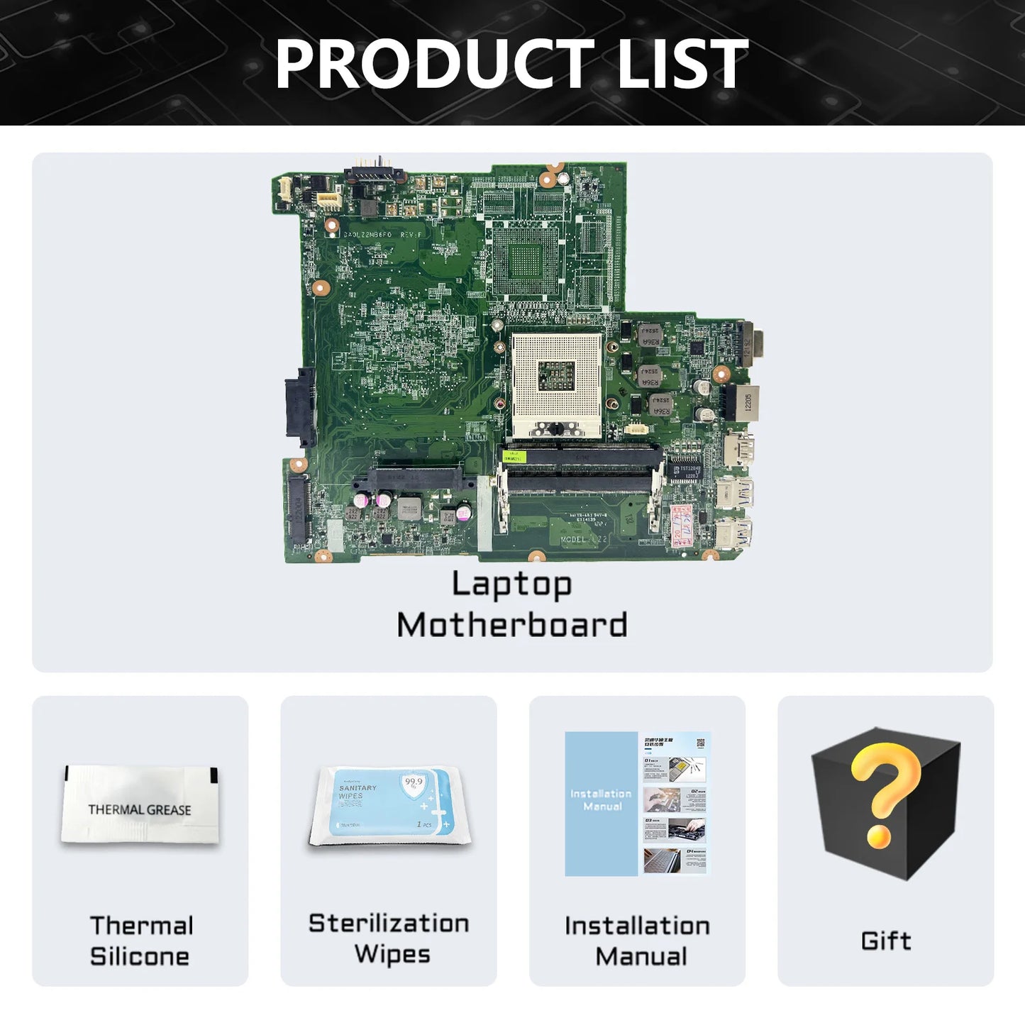 AKEMY DA0LZ2MB6F0 Mainboard For Lenovo Ideapad Z480 Laptop Motherboard 11S90000123 90000123 DDR3 100% Tested Fully Work