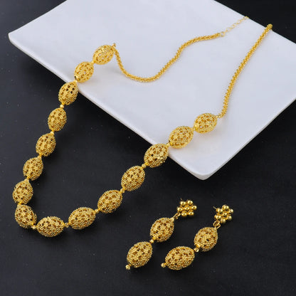 Necklace Earrings Rings Set for Women Luxury Jewelry Nigeria Bridal  Wedding Party Jewellery Set Accessories Wholesale