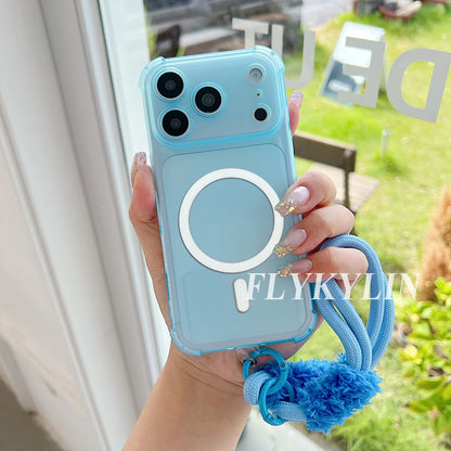 For Xiaomi 15T 14T 13T 12T Pro 12S 12X 14 Pro 17 Pro Max Magnetic Rechargeable Protective Case Equipped With Plush Hand Rope