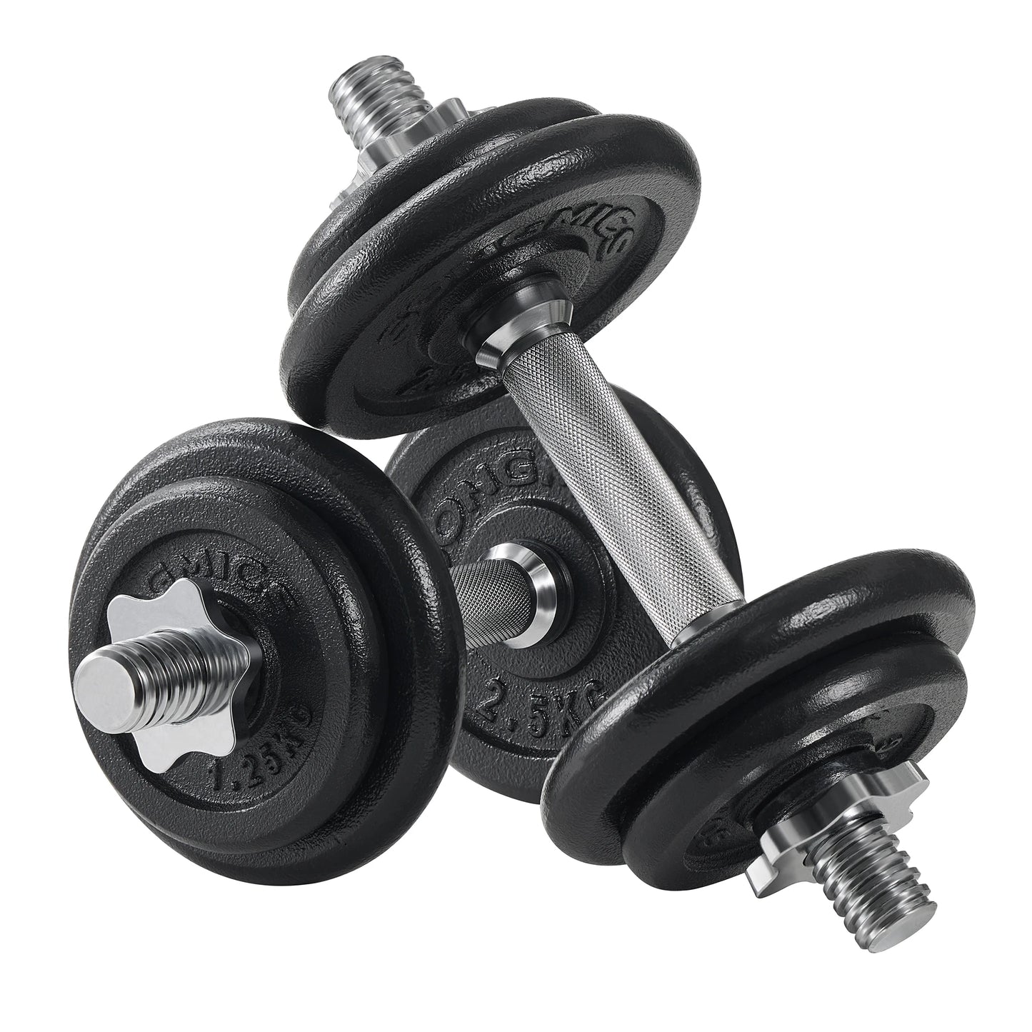 SONGMICS Dumbbell Set Short dumbbells Set 2 Adjustable Weight 20/30 kg