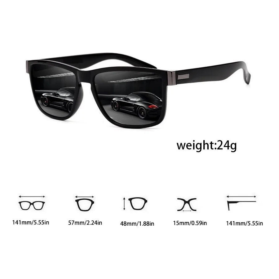 3PCS Fashion Classic Square UV400 Sunglasses Men Women Driving   Fishing Colorful Trendy Lightweight Outdoor Goggles