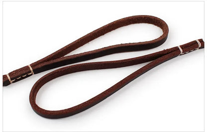 SYDZSW Pet Supplies Genuine Leather Dog Leash Wholesale Grade Copper Hook Large Dog Leash Labrador Shepherd Dog Products 0.8cm