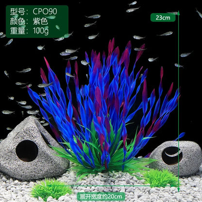 Plastic Aquarium Plants Fish Tank Decorations Artificial Seaweed Water Grass Underwater Plants for Aquarium Ornament