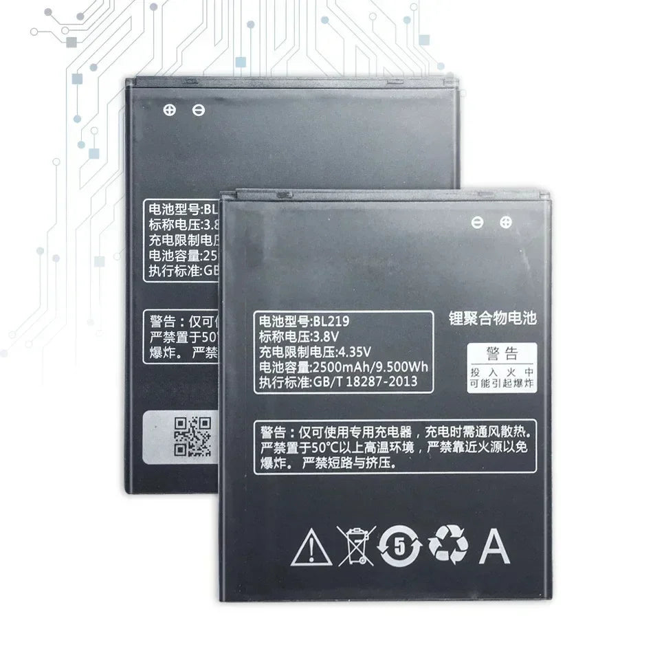 Smart Phone Battery BL219 2500mAh Battery Use for Lenovo A880 S856 A889 A890e S810t A916 High Quality Batteries Warranty